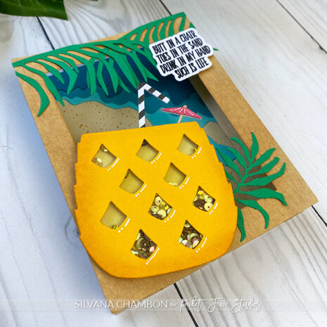 Picket Fence Studios Tropical Pineapple Shaker 5x7 Inch Die (PFSD-230) (OUTLET)