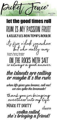 Picket Fence Studios Make It Dirty 4x8 Inch Clear Stamps (S-202) (OUTLET)