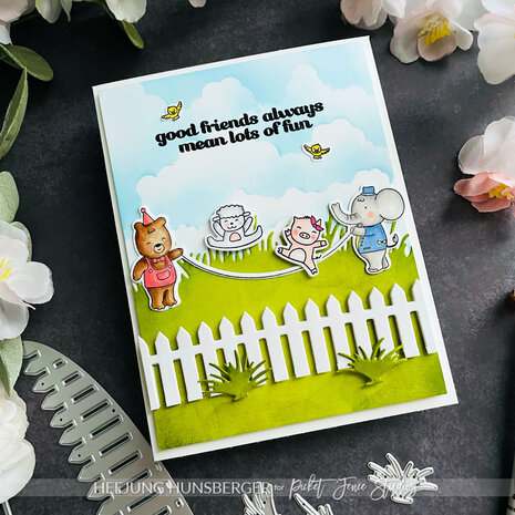 Picket Fence Studios Skipping Rope with Friends 4x6 Inch Clear Stamps (A-171) (OUTLET)