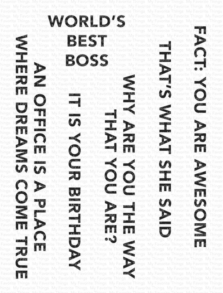 My Favorite Things The Office Clear Stamps (CS-786) (OUTLET)