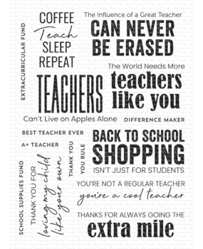 My Favorite Things Teach, Sleep, Repeat Clear Stamps (CS-787) (OUTLET)