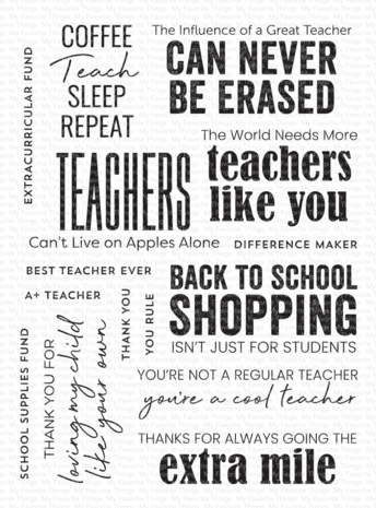 My Favorite Things Teach, Sleep, Repeat Clear Stamps (CS-787) (OUTLET)