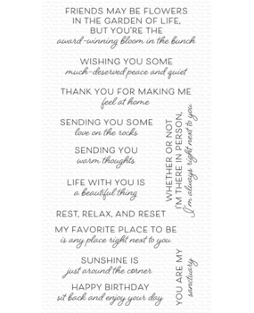 My Favorite Things Outdoor Oasis Sentiments Clear Stamps (CS-792) (OUTLET)
