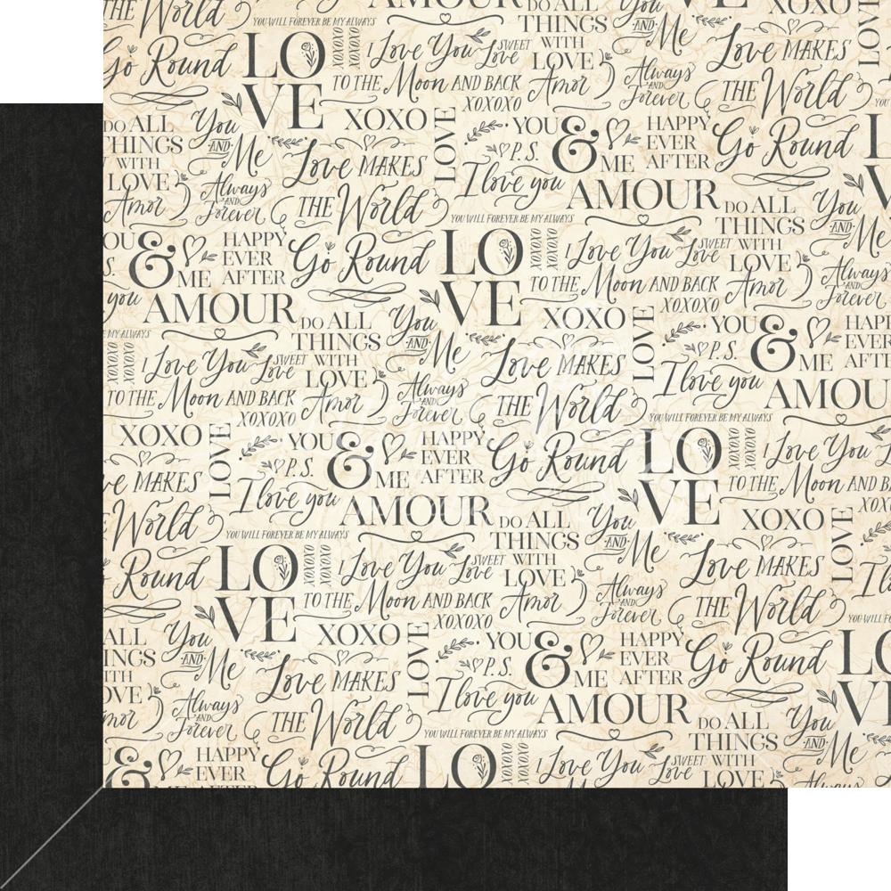 Graphic 45 P.S. I Love You 12x12 Inch Patterns & Solids Pack (4502642) (DISCONTINUED)