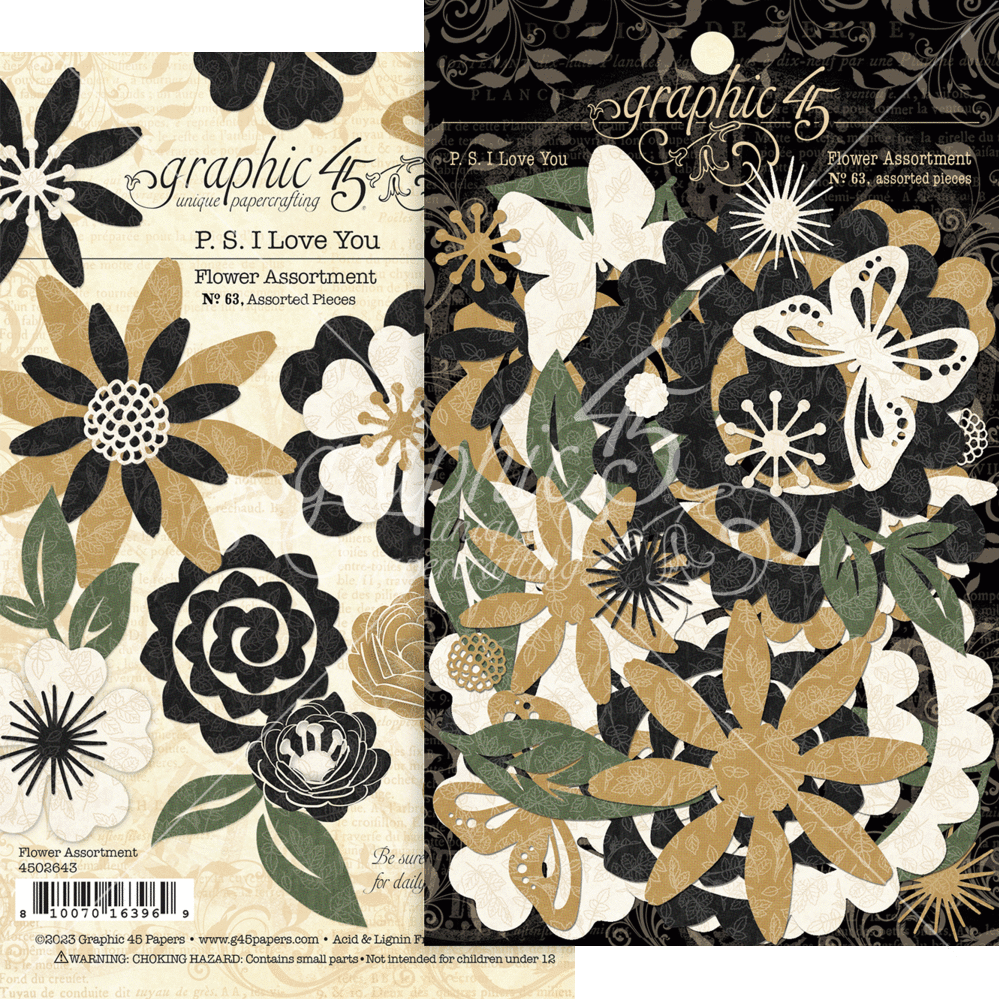 Graphic 45 P.S. I Love You Flower Assortment (4502643) (OUTLET) Graphic 45 P.S. I Love You Flower Assortment (4502643) (OUTLET)
