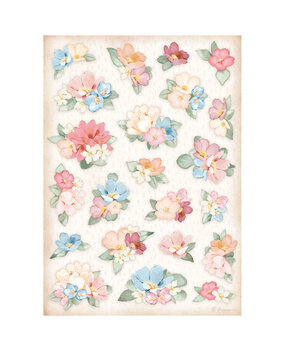 Stamperia Create Happiness Oh lá lá A4 Rice Paper Flowers (6pcs) (DFSA4760) (DISCONTINUED)