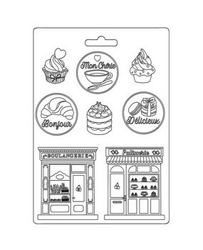 Stamperia Create Happiness Oh lá lá Soft Mould A5 Patisserie (K3PTA5647) (DISCONTINUED) Stamperia Create Happiness Oh lá lá Soft Mould A5 Patisserie (K3PTA5647) (DISCONTINUED)