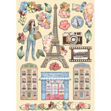 Stamperia Create Happiness Oh lá lá Wooden Shapes A5 (KLSP138) (DISCONTINUED)