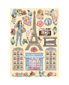 Stamperia Create Happiness Oh lá lá Wooden Shapes A5 (KLSP138) (DISCONTINUED)