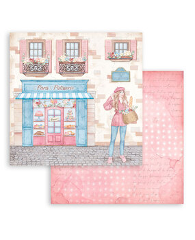 Stamperia Create Happiness Oh lá lá 12x12 Inch Papaer Sheets Patisserie (10pcs) (SBB926) (DISCONTINUED)