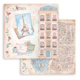 Stamperia Create Happiness Oh lá lá 12x12 Inch Paper Sheets Tour Eiffel (10pcs) (SBB927) (DISCONTINUED)