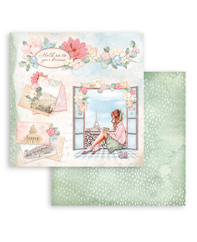 Stamperia Create Happiness Oh lá lá 12x12 Inch Paper Sheets Window (10pcs) (SBB928) (DISCONTINUED)