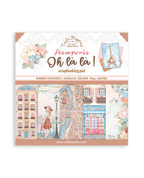 Stamperia Create Happiness Oh lá lá 12x12 Inch Paper Pack (SBBL134) (DISCONTINUED)