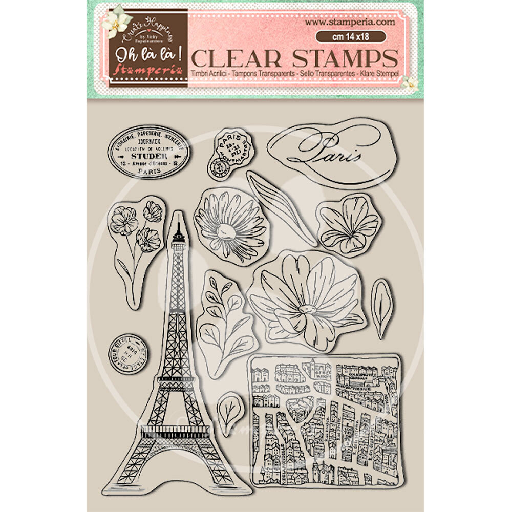 Stamperia Create Happiness Oh lá lá Clear Stamps Tour Eiffel (WTK174) (DISCONTINUED) Stamperia Create Happiness Oh lá lá Clear Stamps Tour Eiffel (WTK174) (DISCONTINUED)