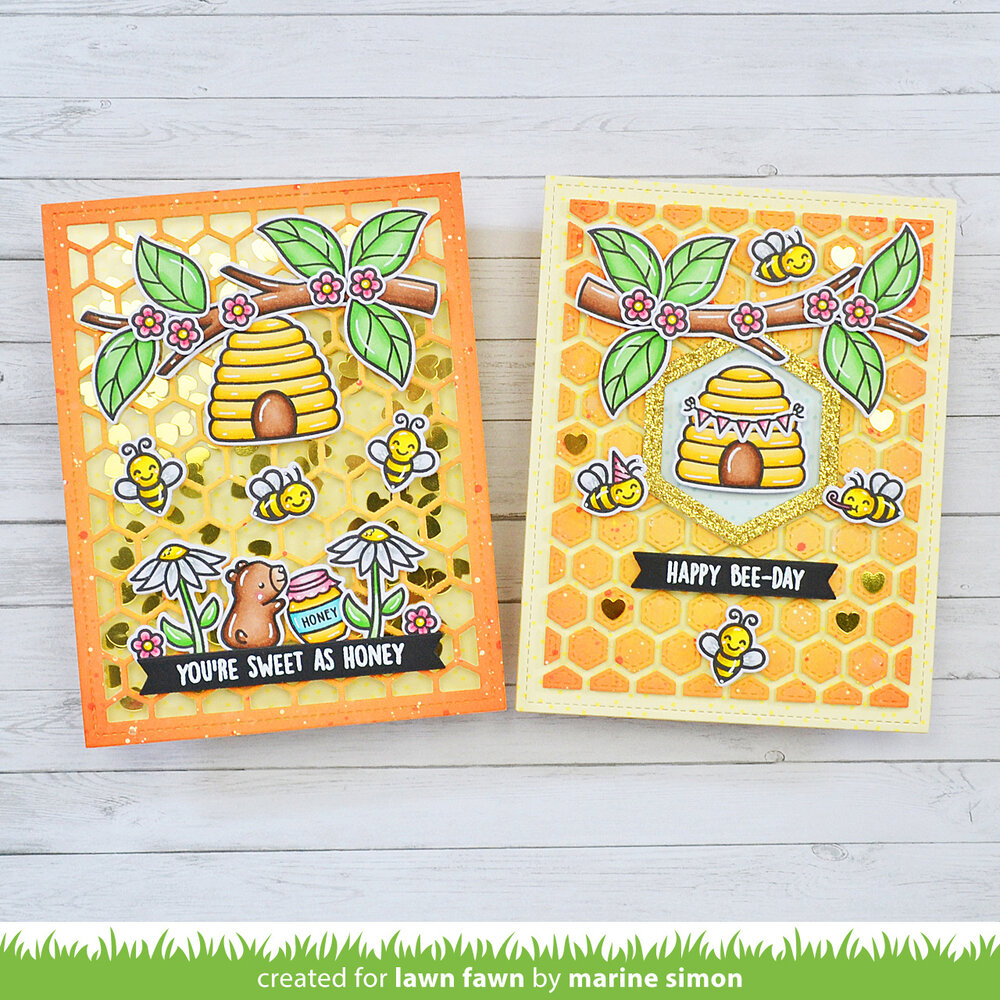 Lawn Fawn Honeycomb Backdrop Die (LF3142) (OUTLET)