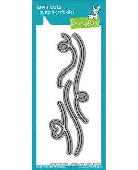 Lawn Fawn Stitched Trails Hot Foil Plates Coordinating Dies (LF3144) (OUTLET)