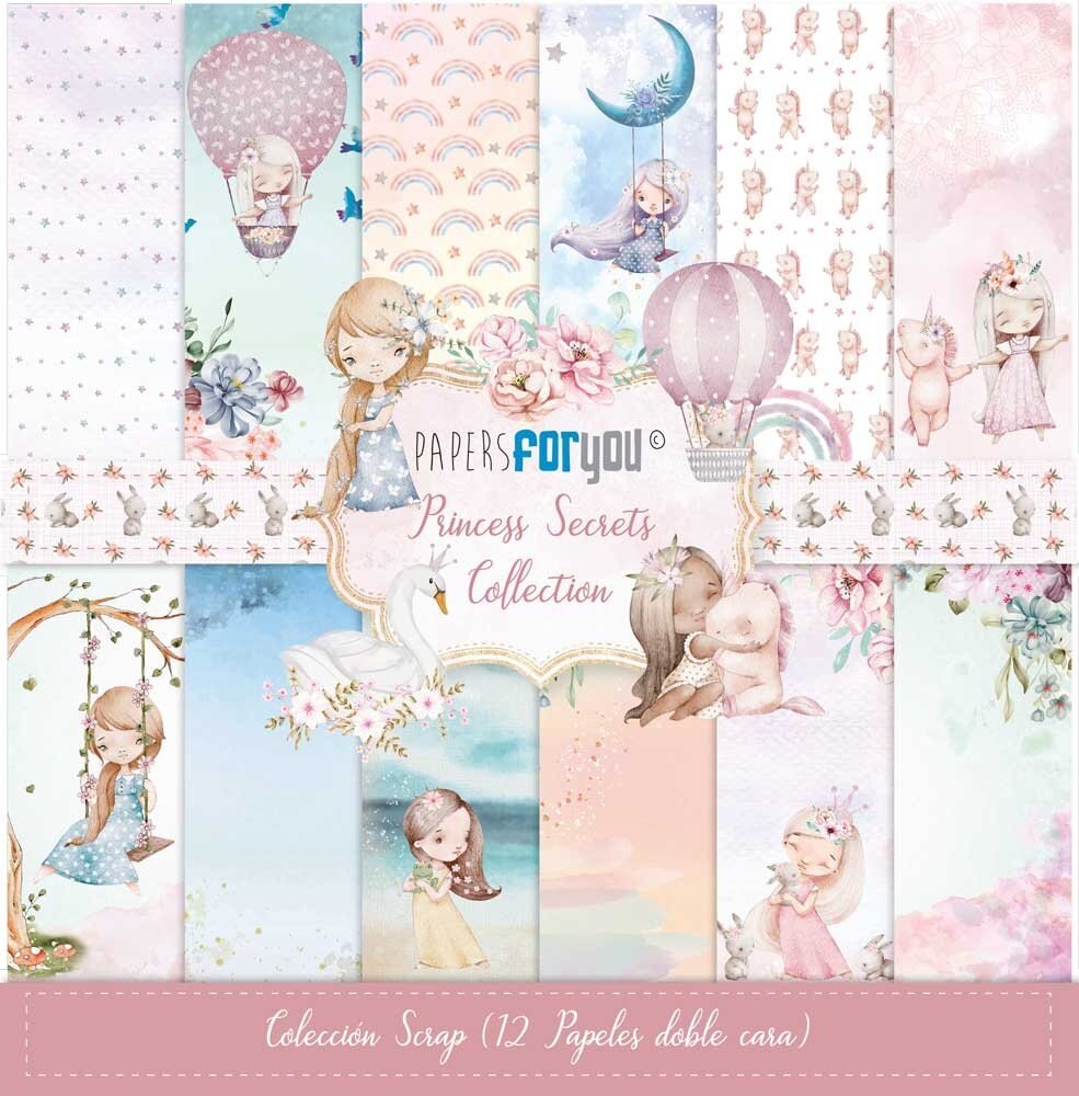 Papers For You Princess Secrets Scrap Paper Pack (12pcs) (PFY-11932) (DISCONTINUED)