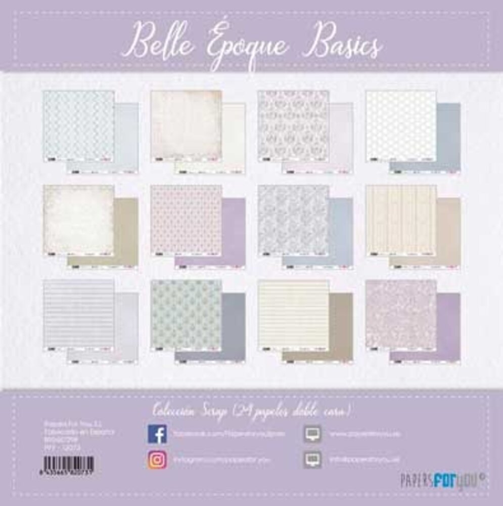 Papers For You Belle Époque Basics Midi Scrap Paper Pack (PFY-12073) (DISCONTINUED) Papers For You Belle Époque Basics Midi Scrap Paper Pack (PFY-12073) (DISCONTINUED)