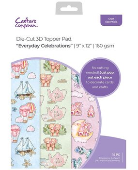 Crafter's Companion 12x9 Inch Die Cut 3D Topper Pad Everyday Celebrations (CC-DTPAD9-EVCE) (OUTLET) Crafter's Companion 12x9 Inch Die Cut 3D Topper Pad Everyday Celebrations (CC-DTPAD9-EVCE) (OUTLET)