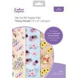 Crafter's Companion 12x9 Inch Die Cut 3D Topper Pad Fancy Florals (CC-DTPAD9-FAFL) (OUTLET)