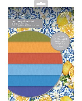 Crafter's Companion Mediterranean Dreams Luxury Linen Card Pack A4 (MED-LINEN-A4) (OUTLET)