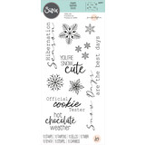 Sizzix Clear Stamps by Jennifer Ogborn Winter Sentiments (10pcs) (665977) (DISCONTINUED)