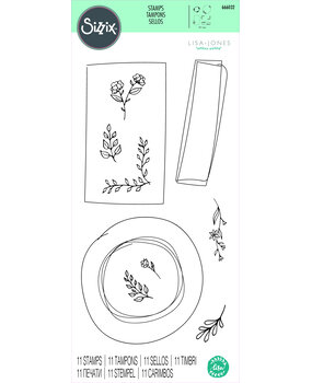 Sizzix Clear Stamps by Lisa Jones Drawn Frames (11pcs) (666032) (DISCONTINUED)