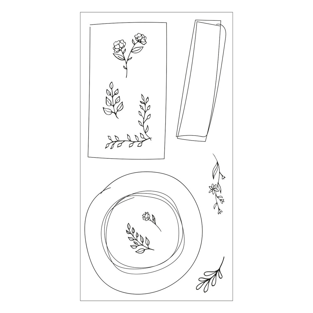 Sizzix Clear Stamps by Lisa Jones Drawn Frames (11pcs) (666032) (DISCONTINUED)