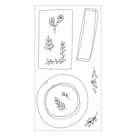 Sizzix Clear Stamps by Lisa Jones Drawn Frames (11pcs) (666032) (DISCONTINUED)