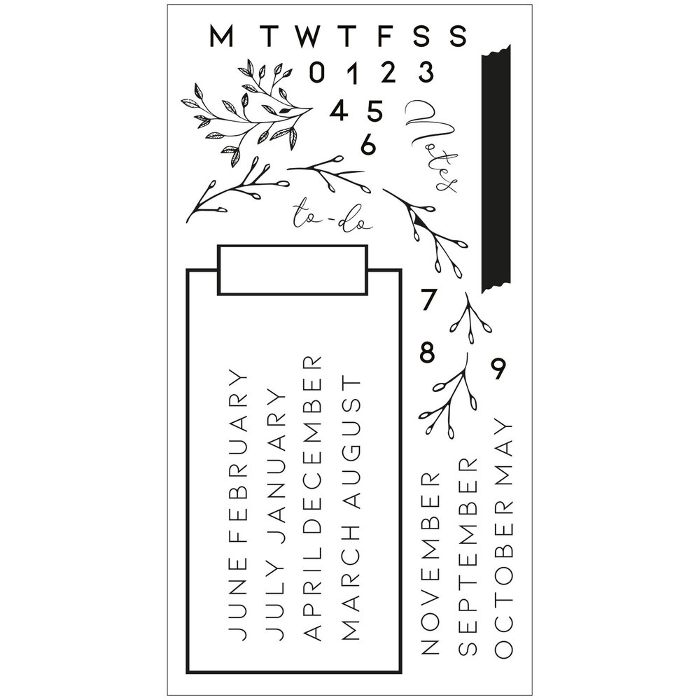 Sizzix Clear Stamps by Lisa Jones Journal Stamps (35pcs) (665498) (DISCONTINUED)