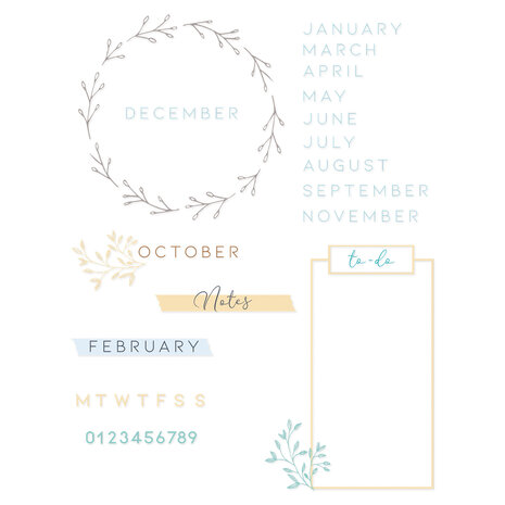 Sizzix Clear Stamps by Lisa Jones Journal Stamps (35pcs) (665498) (DISCONTINUED)