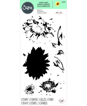 Sizzix Layered Stamps by Olivia Rose Sunflower Stem (6pcs) (665975) (DISCONTINUED)