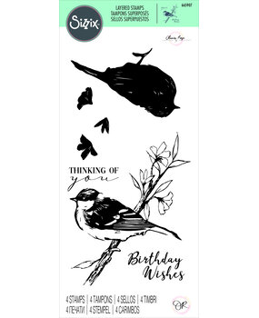 Sizzix Layered Stamps by Olivia Rose Summer Bird (4pcs) (665907) (DISCONTINUED)