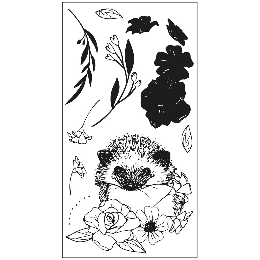 Sizzix Layered Stamps by Olivia Rose Floral Hedgehog (9pcs) (665906) (DISCONTINUED)