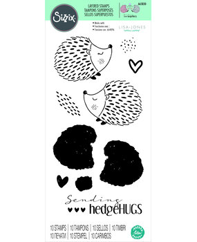 Sizzix Layered Stamps by Lisa Jones Hedgehugs (10pcs) (665830) (DISCONTINUED)