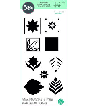 Sizzix Layered Stamps by Lisa Jones Geo Repeat (9pcs) (666144) (DISCONTINUED)