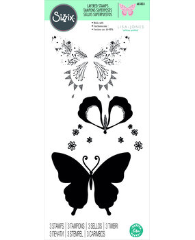 Sizzix Layered Stamps by Lisa Jones Decorated Butterfly (3pcs) (665833) (DISCONTINUED)