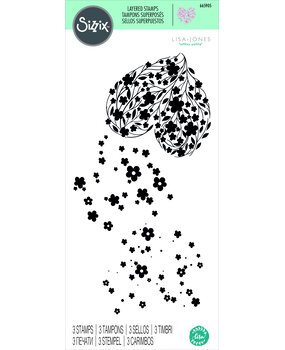 Sizzix Layered Stamps by Lisa Jones Blossom Heart (3pcs) (665905) (DISCONTINUED)