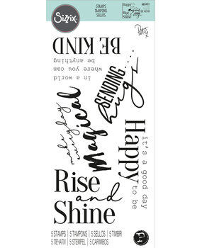 Sizzix Clear Stamps by Pete Hughes Sunnyside Sentiments #9 (5pcs) (665411) (DISCONTINUED)