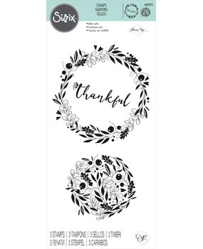Sizzix Clear Stamps by Olivia Rose Autumn Wreath (3pcs) (665973) (DISCONTINUED)