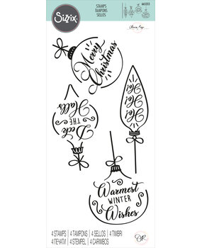 Sizzix Clear Stamps by Olivia Rose Christmas Baubles (4pcs) (665355) (DISCONTINUED)