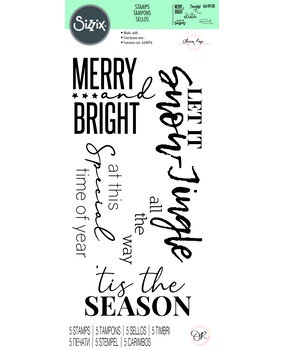 Sizzix Clear Stamps by Olivia Rose Festive Sentiments #2 (5pcs) (664938) (DISCONTINUED)