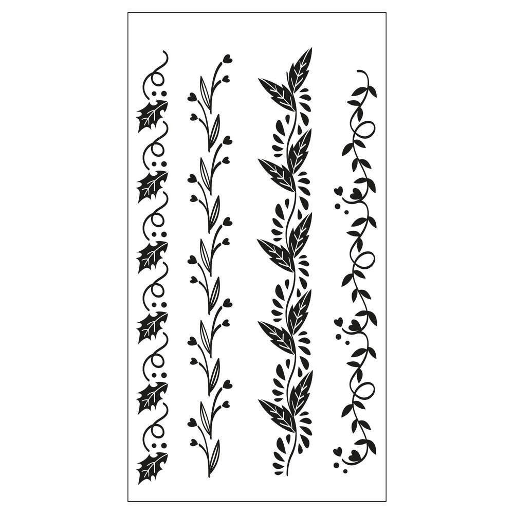 Sizzix Clear Stamps by Olivia Rose Organic Borders (4pcs) (665976) (DISCONTINUED)