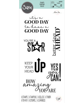 Sizzix Clear Stamps by Olivia Rose Positive Signs (6pcs) (665832) (DISCONTINUED)