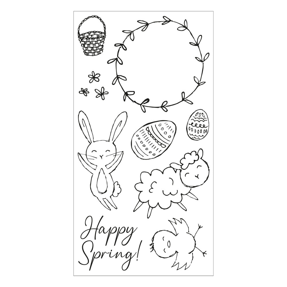 Sizzix Clear Stamps by Olivia Rose Spring Essentials (9pcs) (665829) (DISCONTINUED)