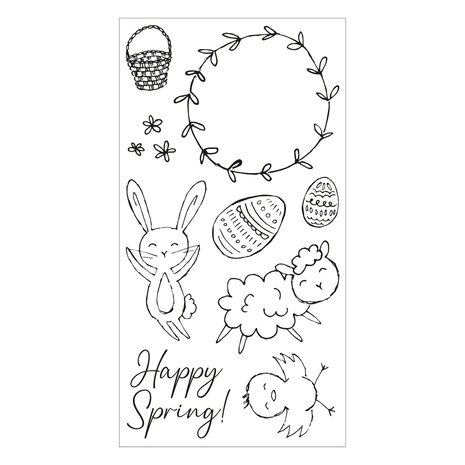 Sizzix Clear Stamps by Olivia Rose Spring Essentials (9pcs) (665829) (DISCONTINUED)