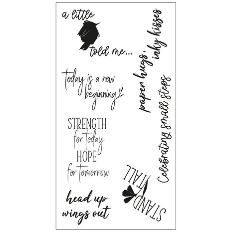 Sizzix Clear Stamps by Olivia Rose Wings Out (7pcs) (666269) (DISCONTINUED)