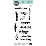 Sizzix Clear Stamps by Pete Hughes Good Vibes #4 (12pcs) (665911) (DISCONTINUED)