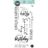 Sizzix Clear Stamps by Pete Hughes Sunnyside Sentiments #6 (5pcs) (665408) (DISCONTINUED)