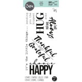 Sizzix Clear Stamps by Pete Hughes Sunnyside Sentiments #7 (5pcs) (665409) (DISCONTINUED)